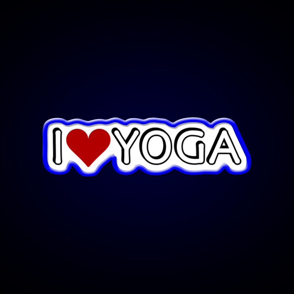I Love Yoga Led Neon Sign For Wellness Space Rgb Color