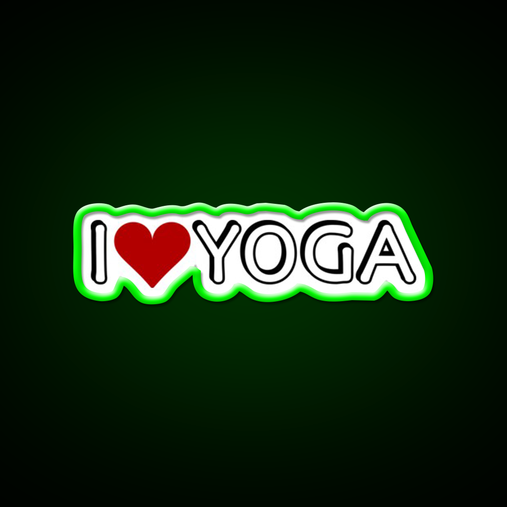 I Love Yoga Led Neon Sign For Wellness Space Rgb Color