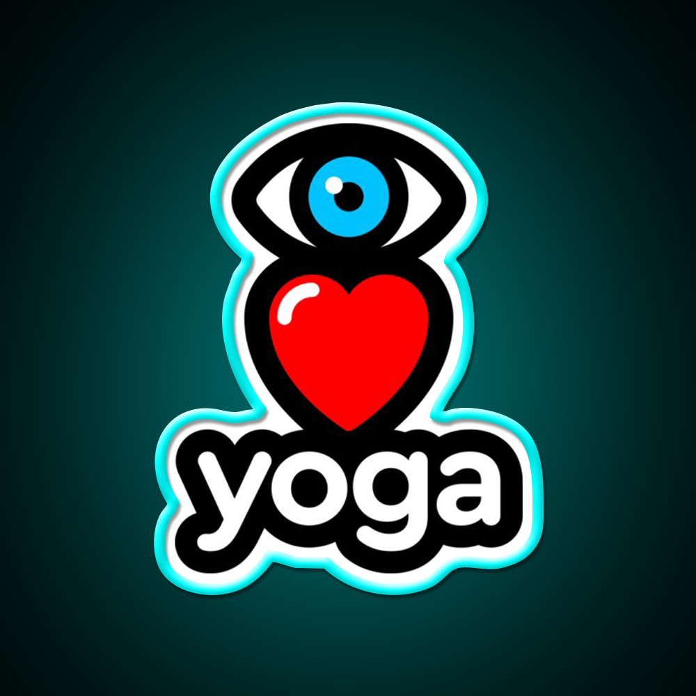 I Love Yoga Led Neon Sign For Wellness Space Yoga Studio Rgb Color