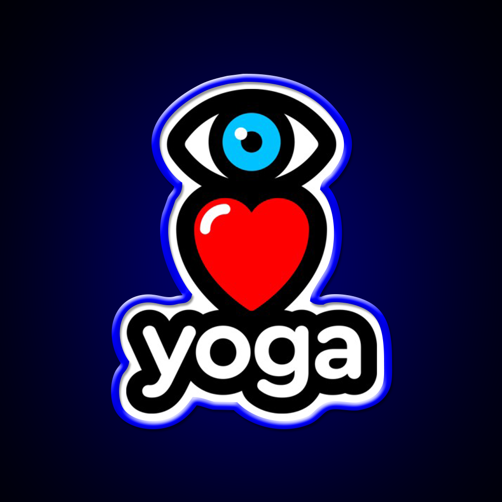 I Love Yoga Led Neon Sign For Wellness Space Yoga Studio Rgb Color