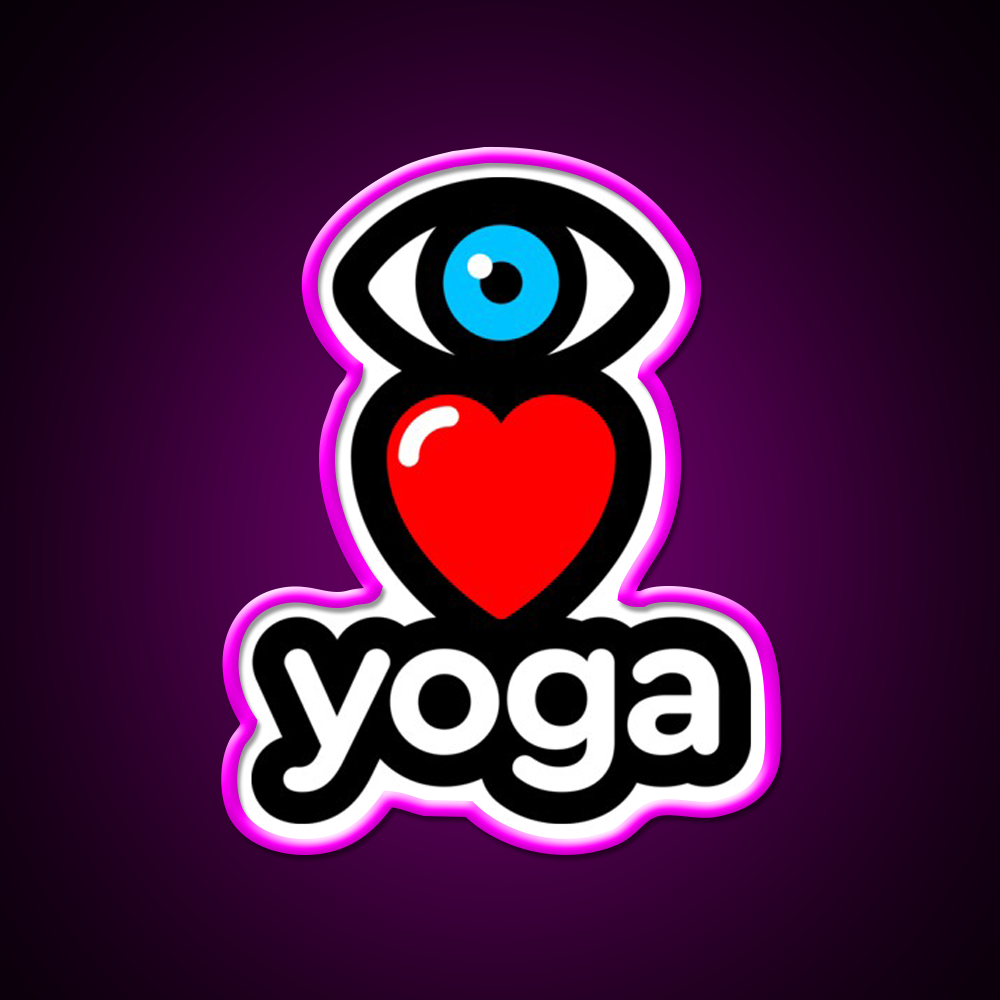I Love Yoga Led Neon Sign For Wellness Space Yoga Studio Rgb Color