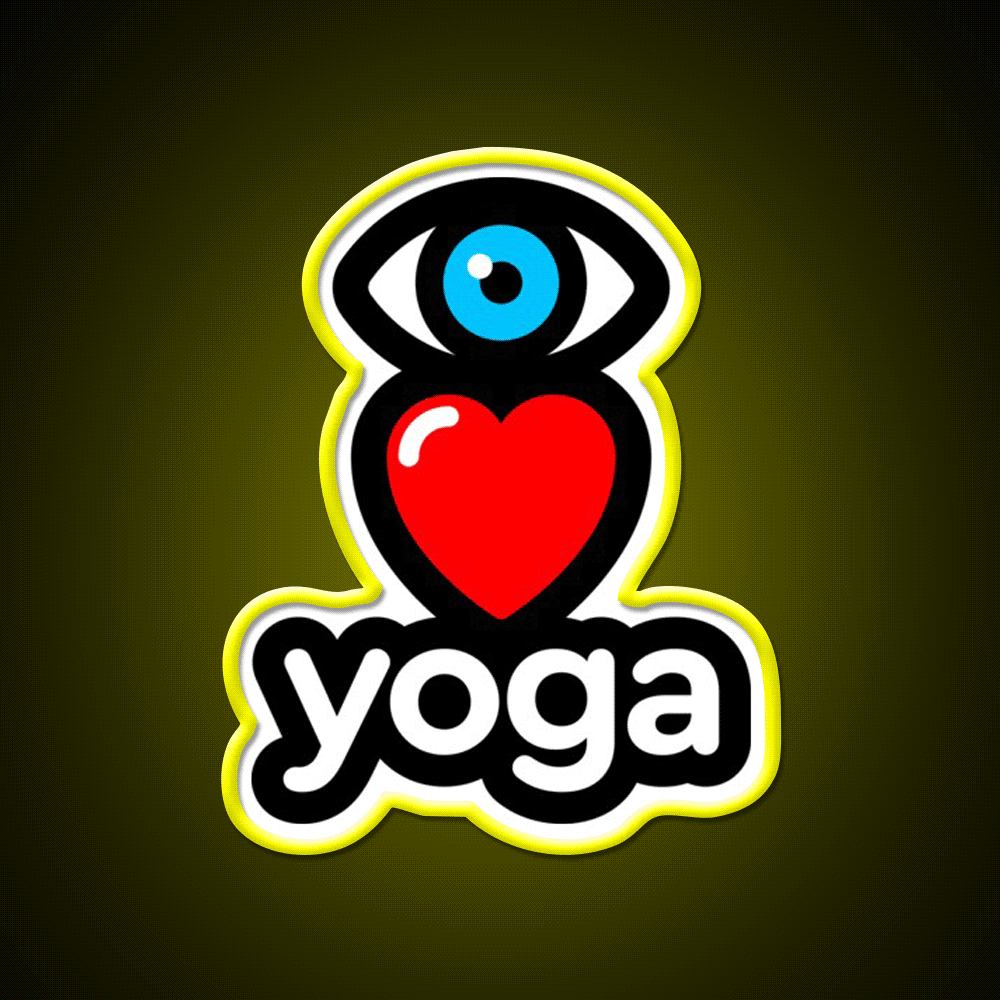 I Love Yoga Led Neon Sign For Wellness Space Yoga Studio Rgb Color