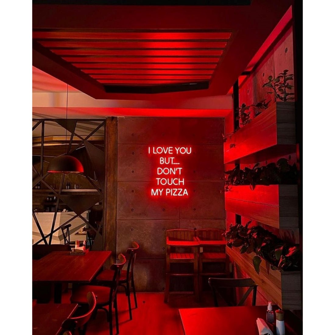 I Love You But Dont Touch My Pizza Led Sign Business Neon Sign - Shineneon