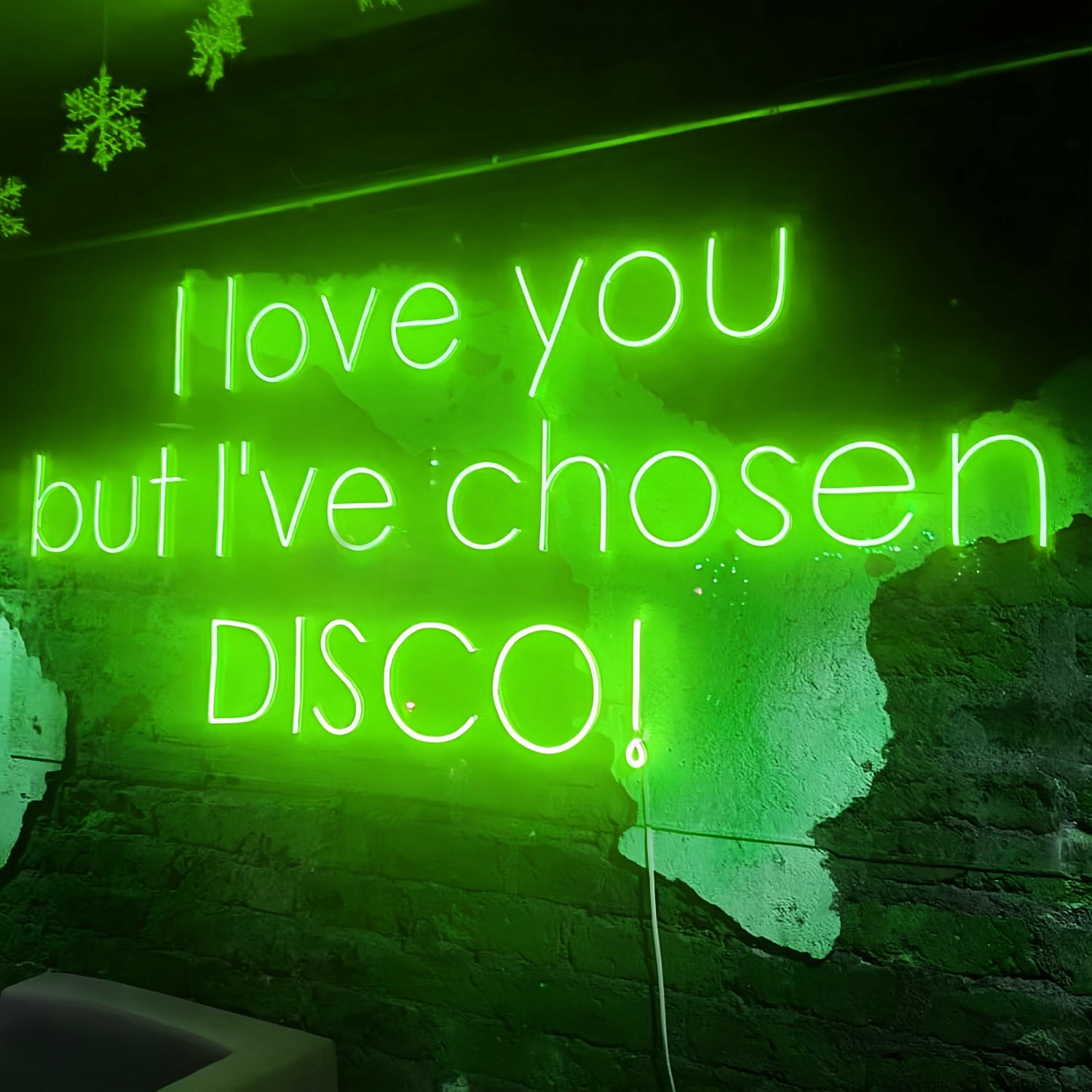 I Love You But I Have Chosen Glittering Disco Neon Sign | Shineneon