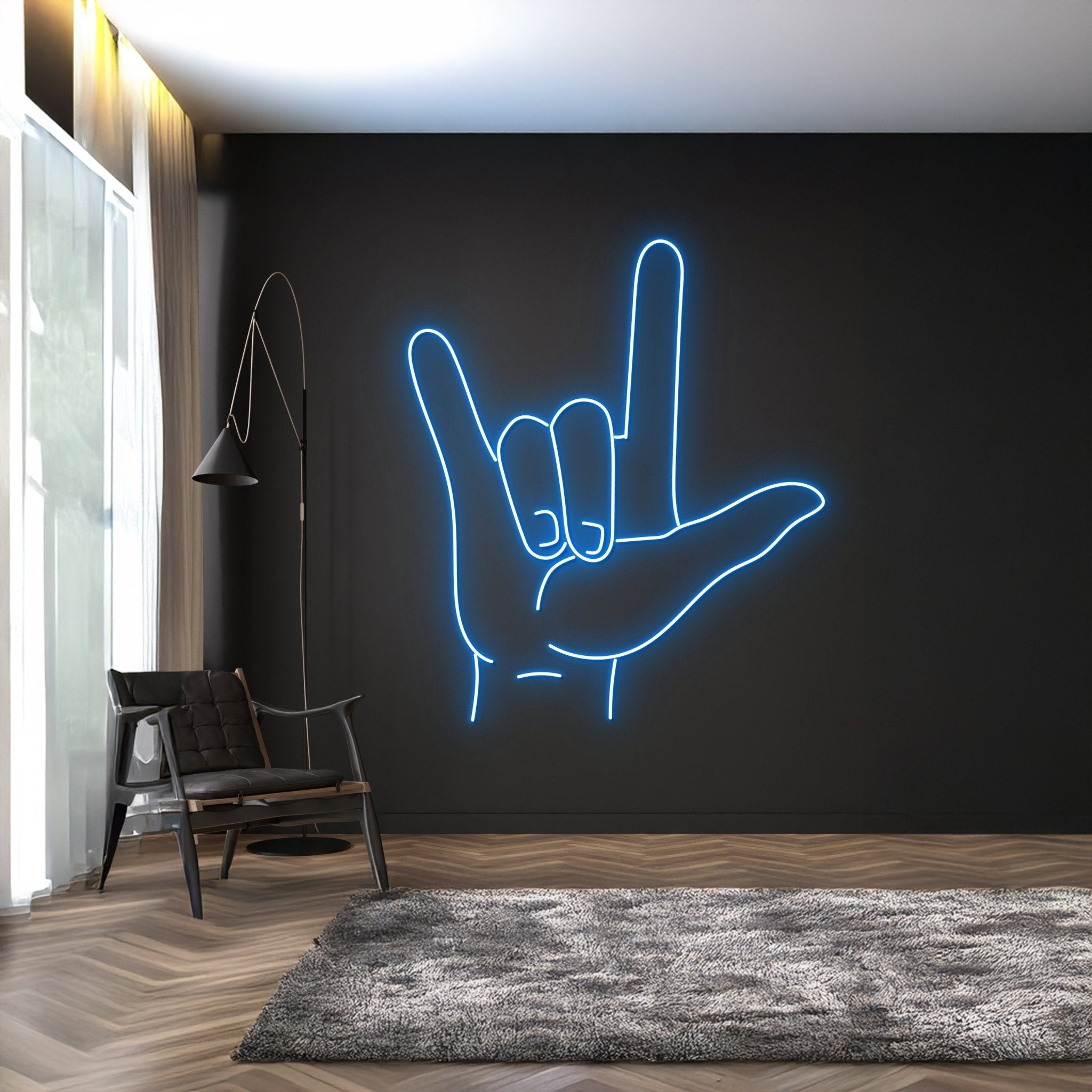 I Love You Sign Language Neon Sign Wall Art - Shineneon