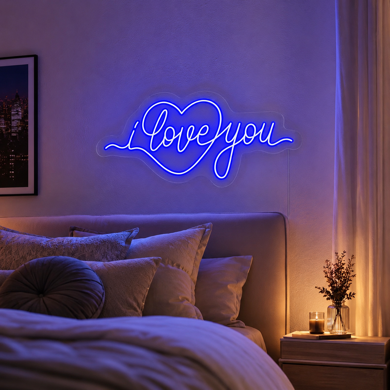 I Love You Wall Decor LED Neon Sign - 03 Real Lifestyle Scene
