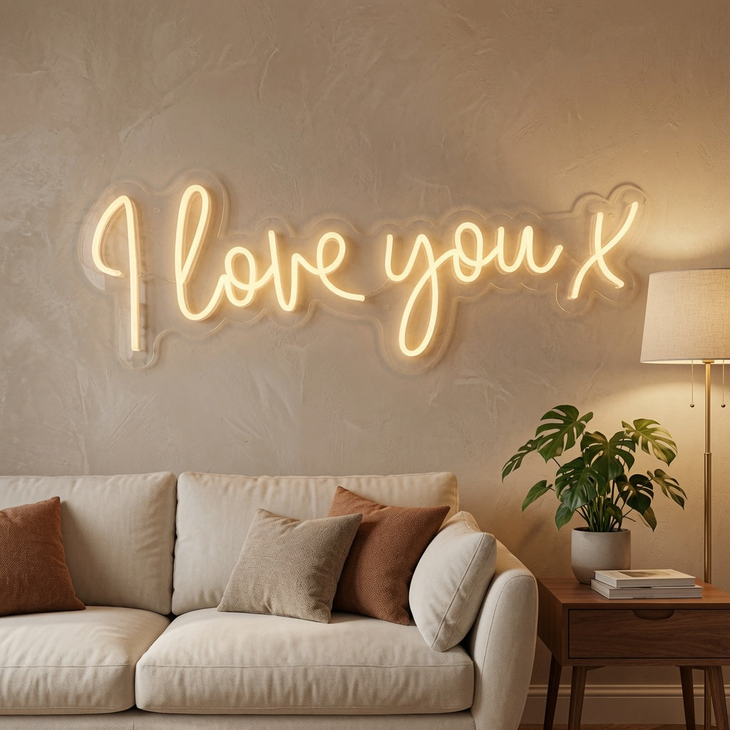 I Love You X LED Neon Sign Wall Neon Sign - 03 Real Lifestyle Scene