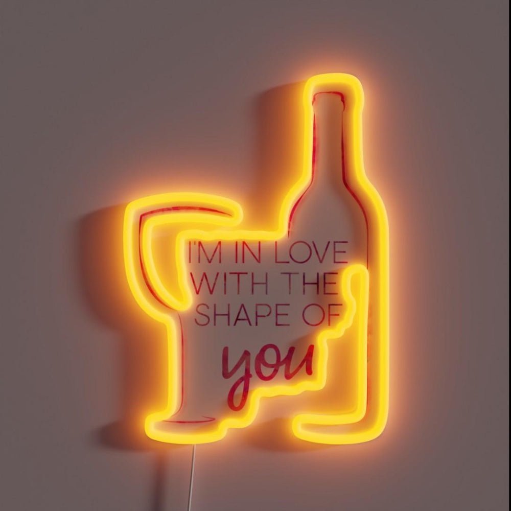 I M In Love With The Shape Of You Wine Rgb Led Neon Sign - Shineneon