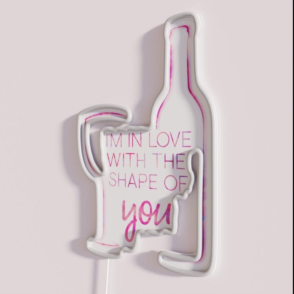 I M In Love With The Shape Of You Wine Rgb Led Neon Sign - Shineneon