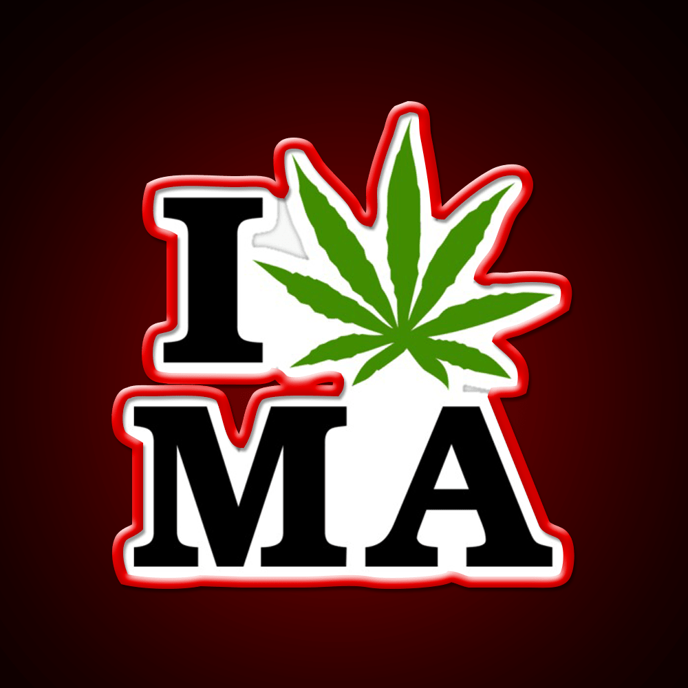 I Massachusetts Hemp Inspired Green Leaf Led Neon Sign Rgb Color - Shineneon