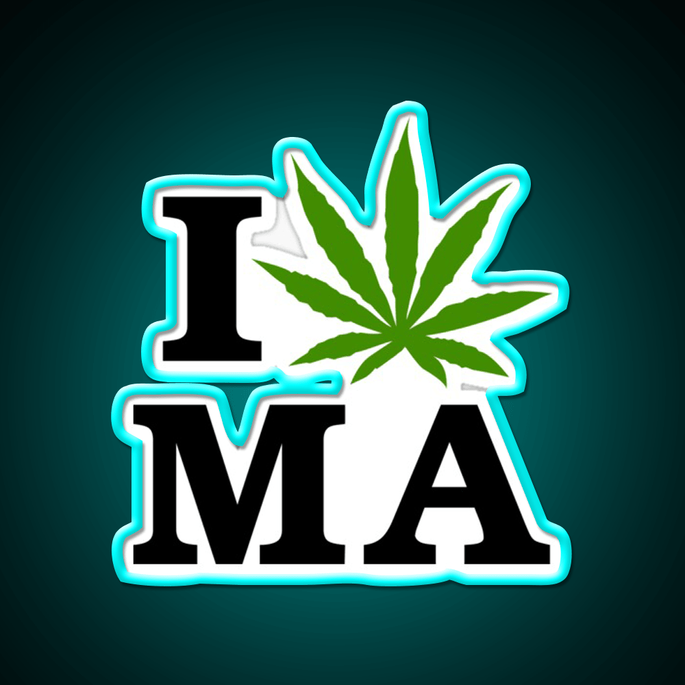 I Massachusetts Hemp Inspired Green Leaf Led Neon Sign Rgb Color - Shineneon