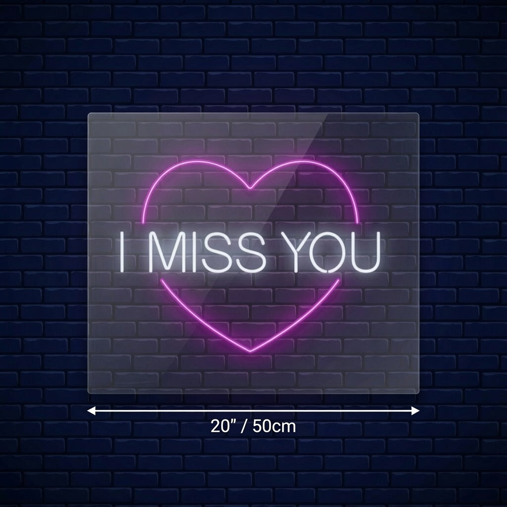 I Miss You LED Neon Sign Wall Neon Sign - 04 Size Image