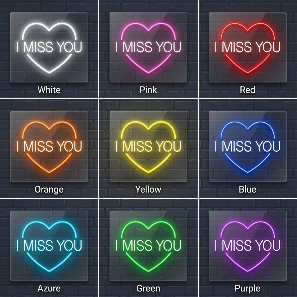 I Miss You LED Neon Sign Wall Neon Sign - 05 Color Grid