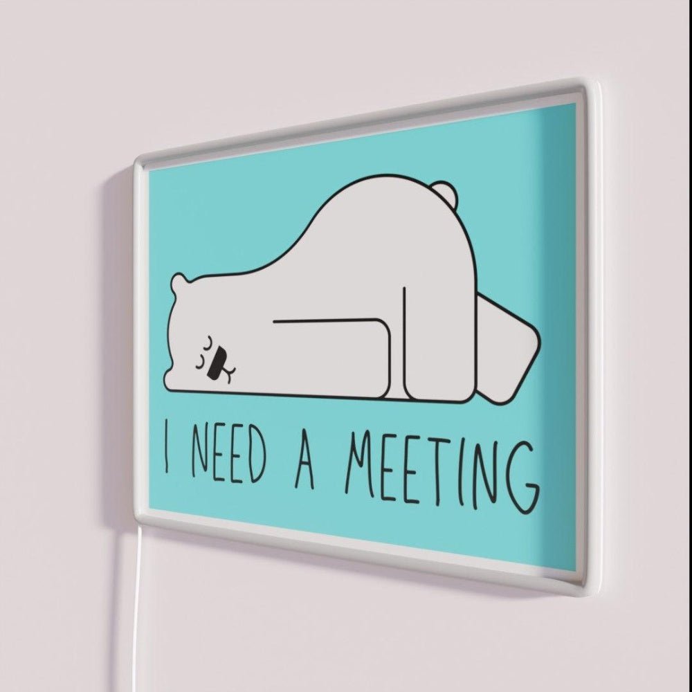 I Need A Meeting Funny Aa Humour Rgb Led Neon Sign - Shineneon