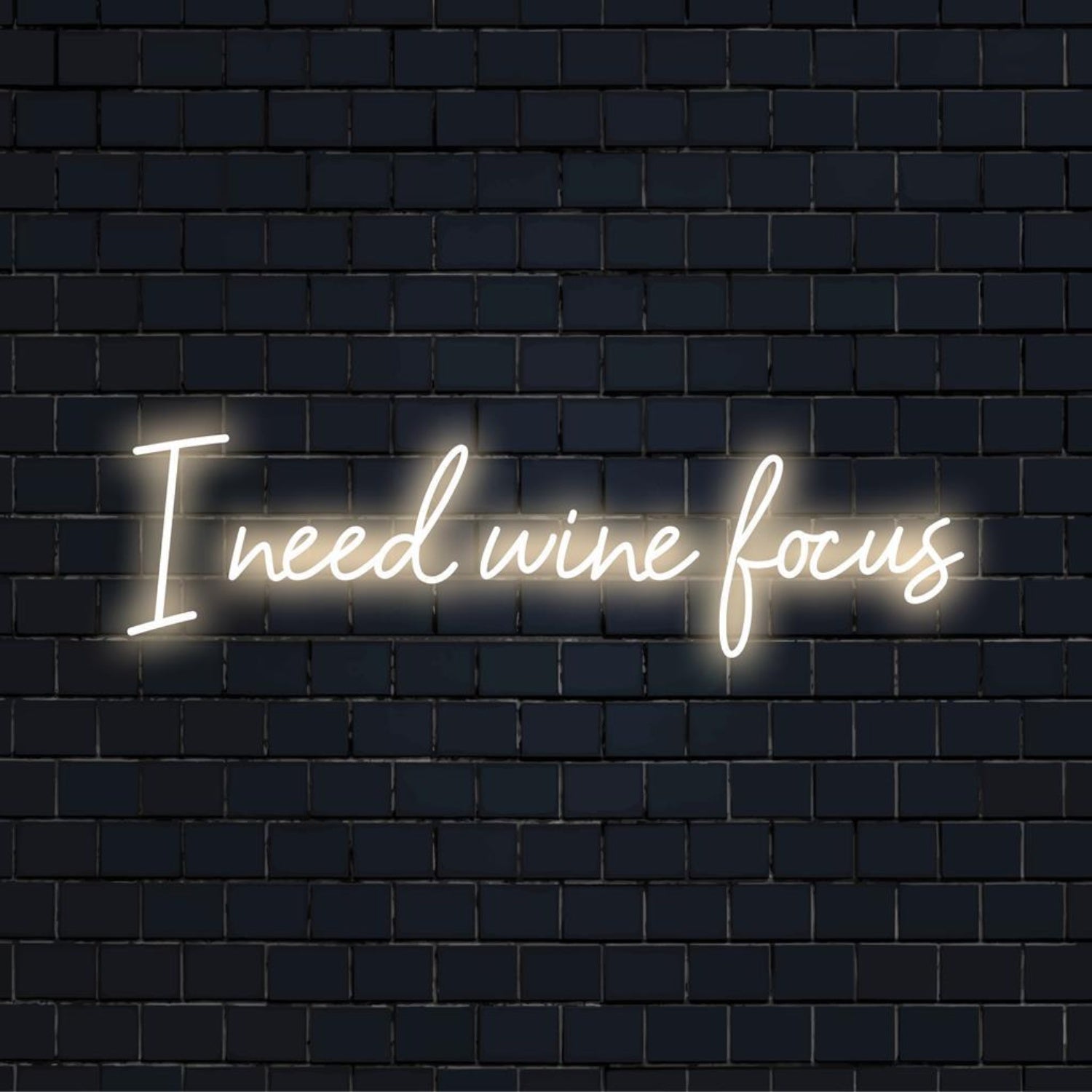 I Need Wine Focus White Glow Led Neon Sign For Bar Restaurant Wine Cellar Decor - Shineneon