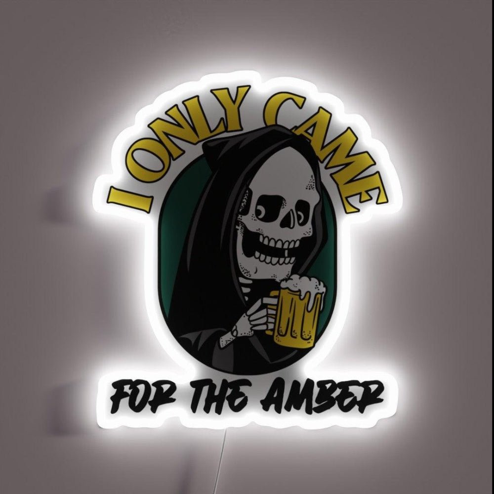 I Only Came For The Amber Grim Reaper Black Rgb Led Neon Sign - Shineneon