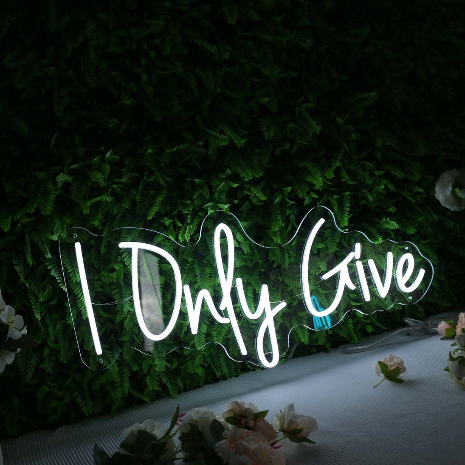 I Only Give White Led Neon Sign | Shineneon