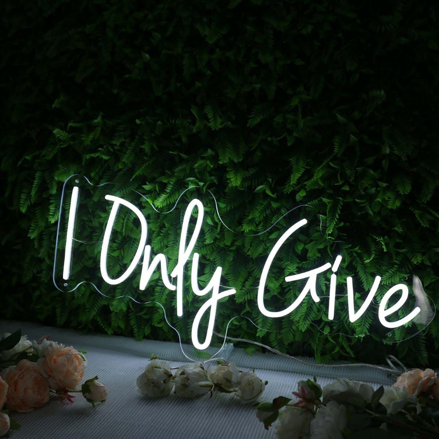 I Only Give White Led Neon Sign | Shineneon