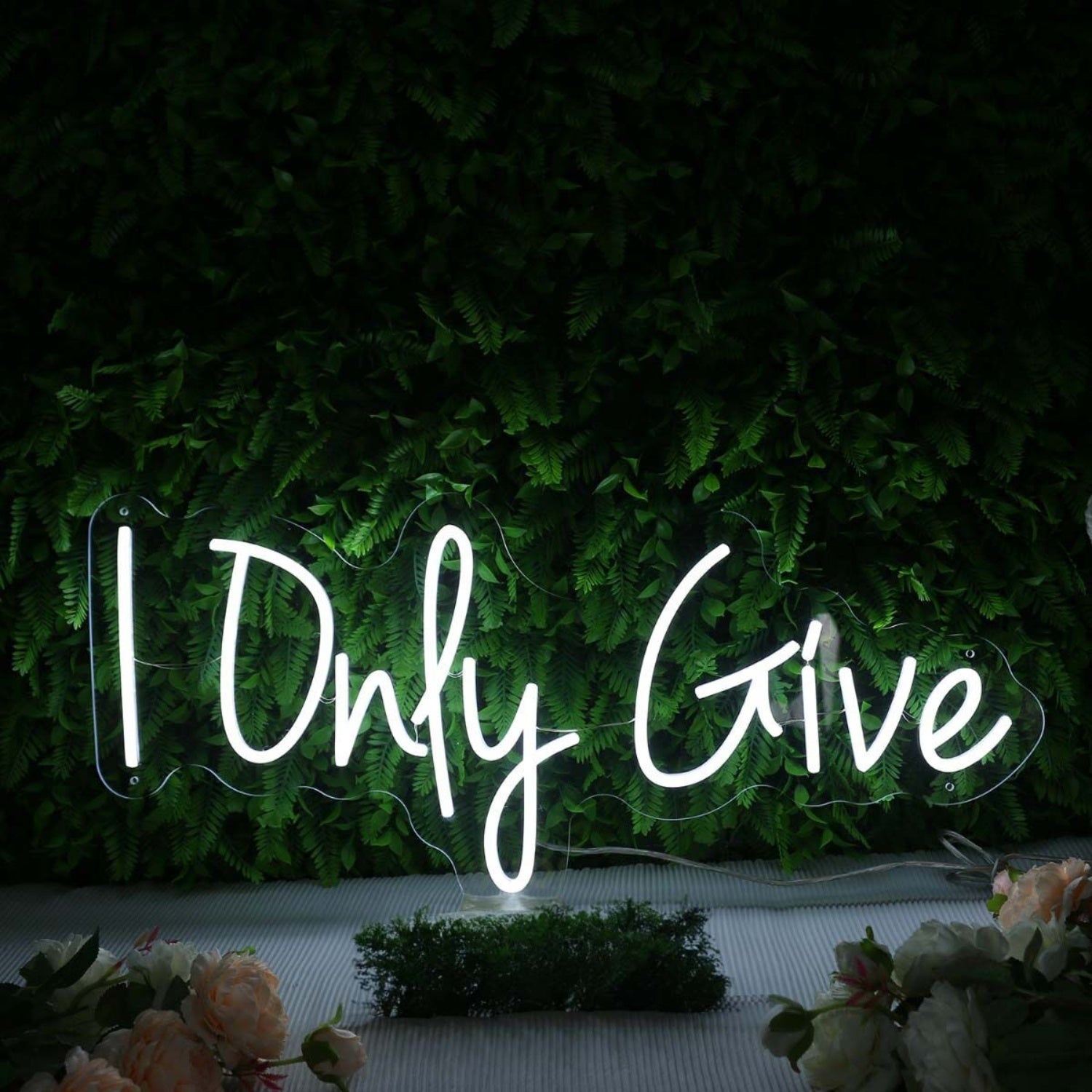 I Only Give White Led Neon Sign | Shineneon