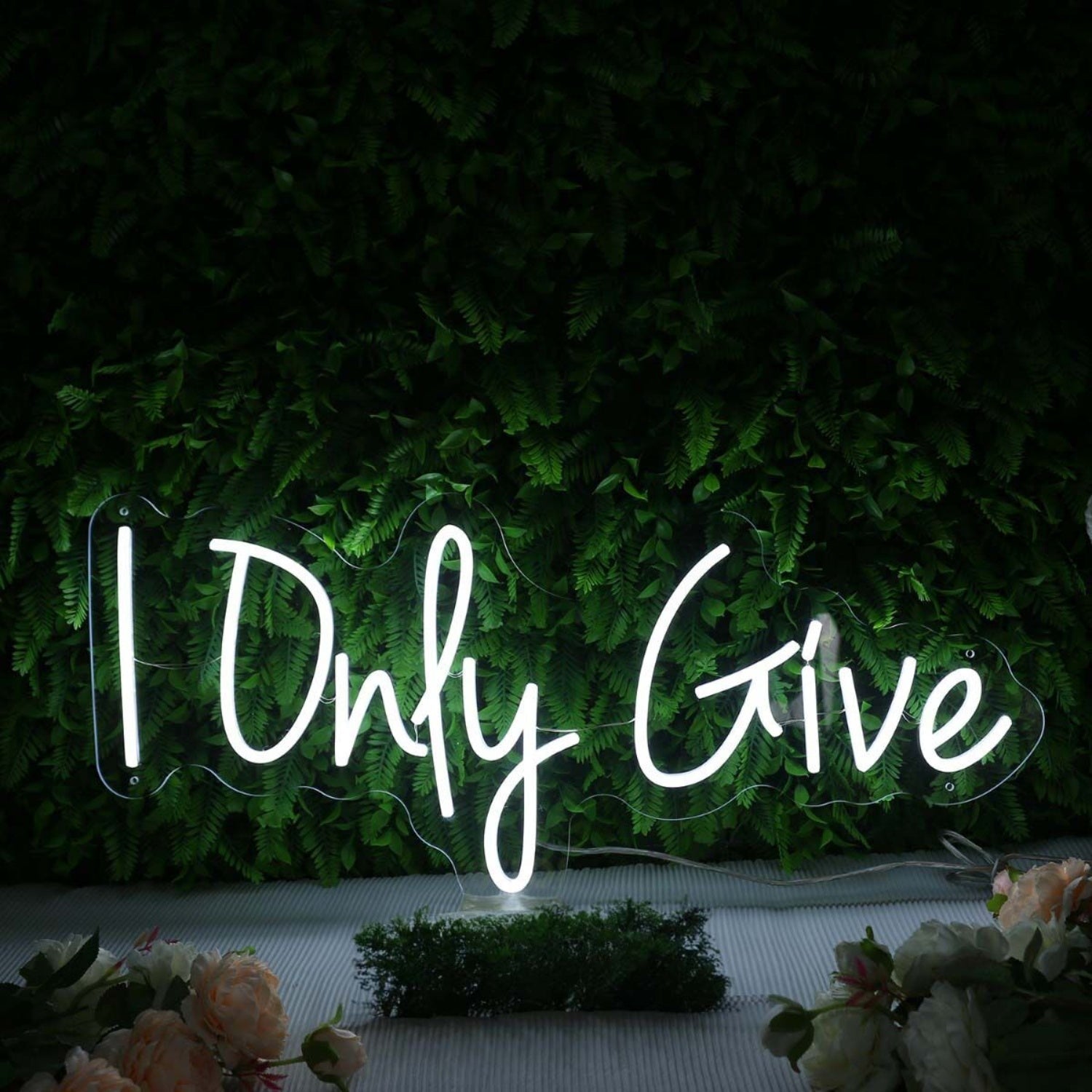 I Only Give White Led Neon Sign - Shineneon