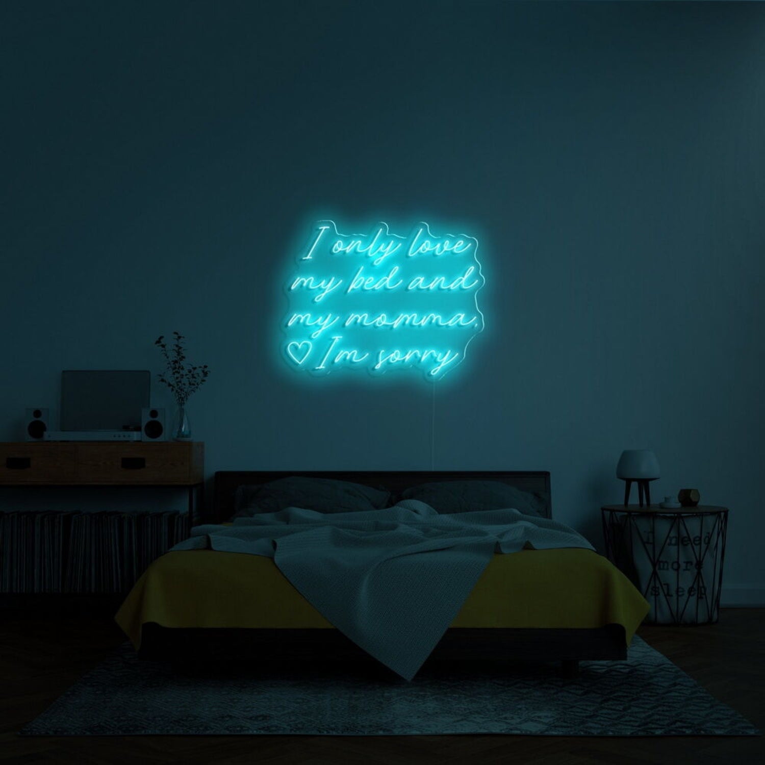 I Only Love My Bed And My Momma Led Neon Sign - Shineneon