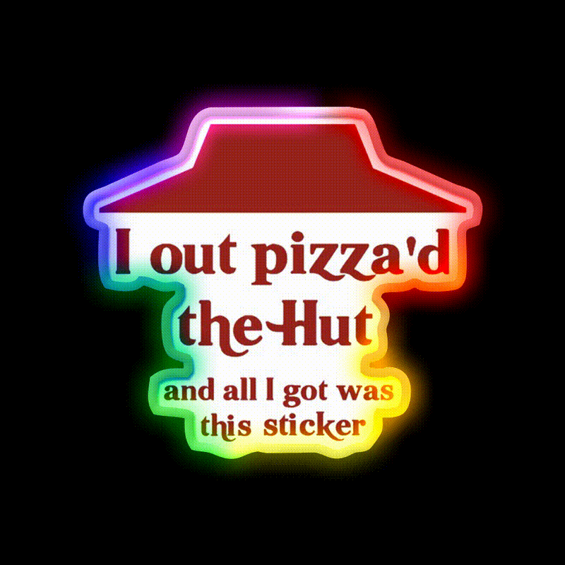 I Out Pizzad The Hut Fast Food Led Neon Sign For Burger Place Rgb Color