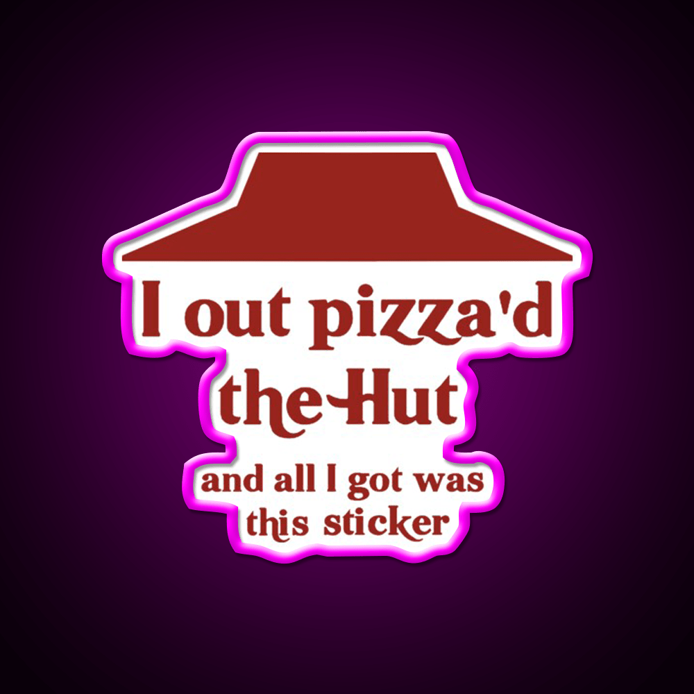 I Out Pizzad The Hut Fast Food Led Neon Sign For Burger Place Rgb Color - Shineneon