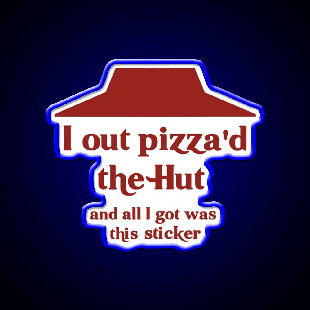 I Out Pizzad The Hut Fast Food Led Neon Sign For Burger Place Rgb Color - Shineneon