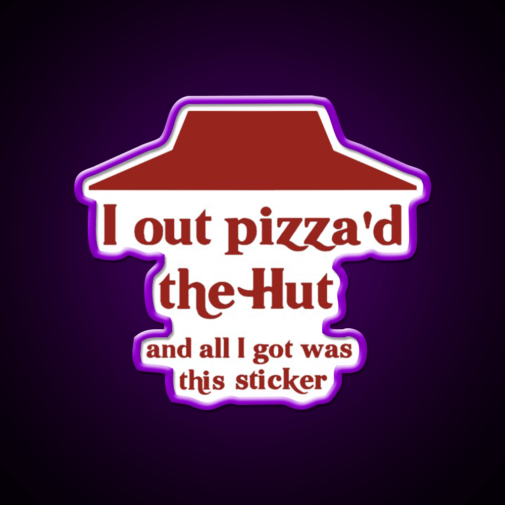 I Out Pizzad The Hut Fast Food Led Neon Sign For Burger Place Rgb Color - Shineneon