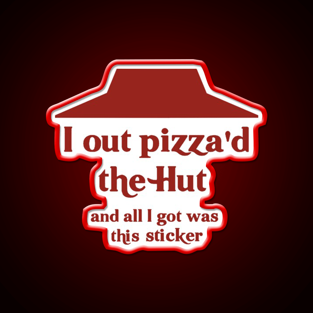 I Out Pizzad The Hut Fast Food Led Neon Sign For Burger Place Rgb Color - Shineneon