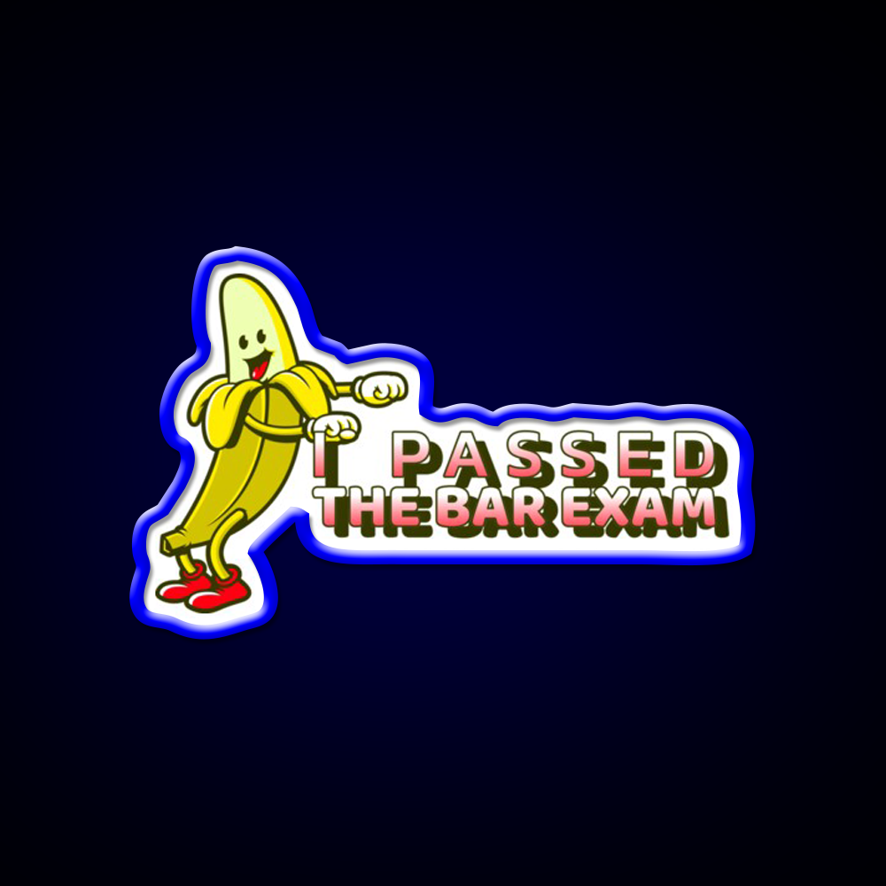I Passed The Bar Exam Dancing Banana Funny Gift Bar Led Neon Sign Rgb Color