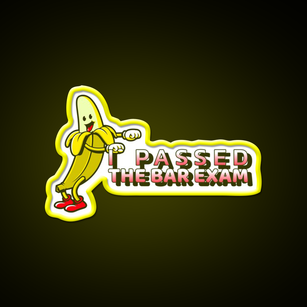 I Passed The Bar Exam Dancing Banana Funny Gift Bar Led Neon Sign Rgb Color
