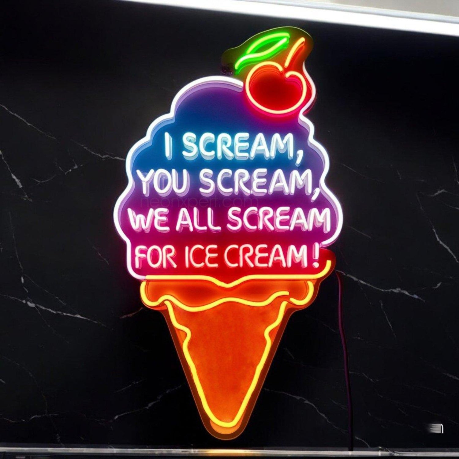 I Scream You Scream For Ice Cream Led Neon Sign For Ice Cream Shop Decor | Shineneon