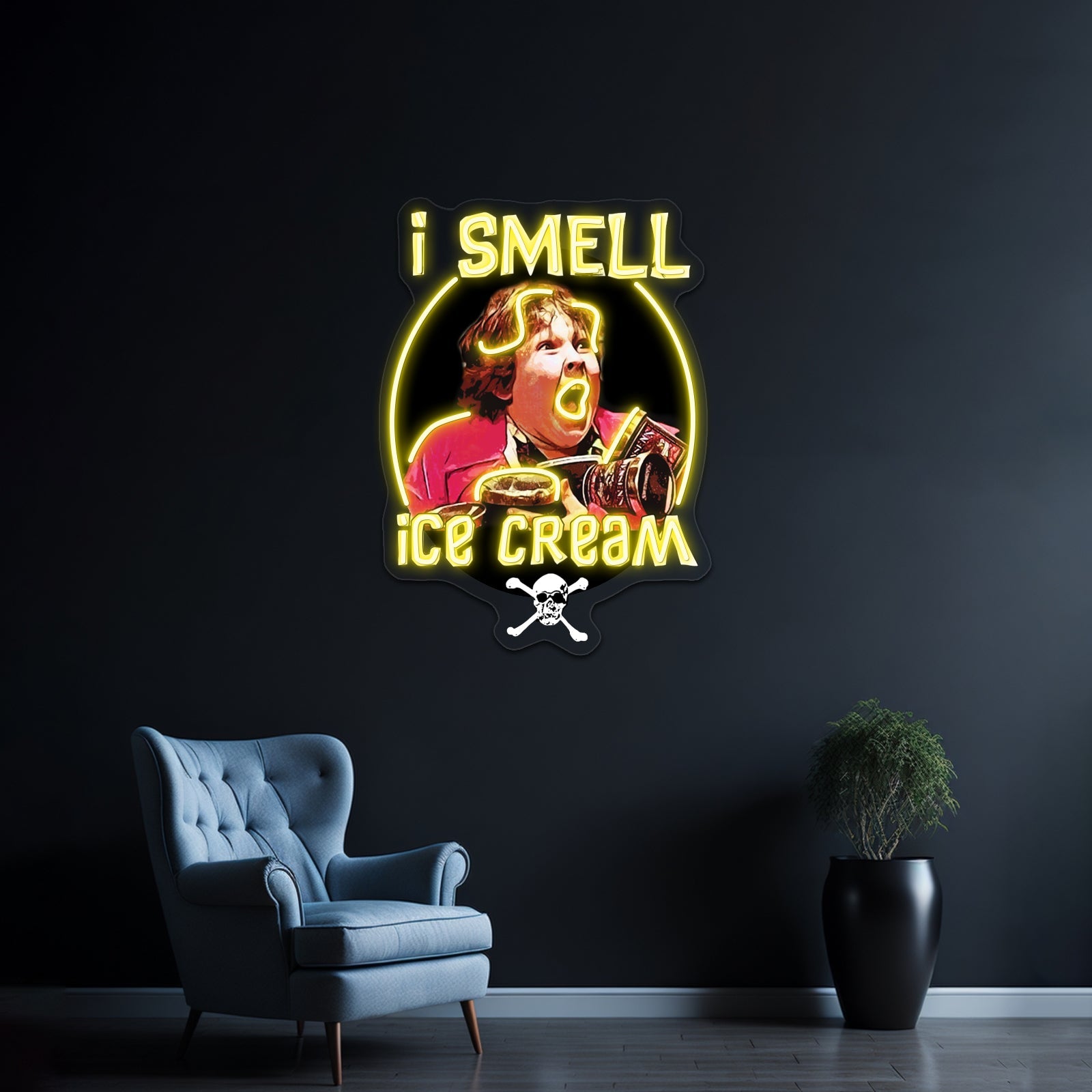 I Smell Ice Cream Chunk Goonies Artwork Led Custom Signs - Shineneon