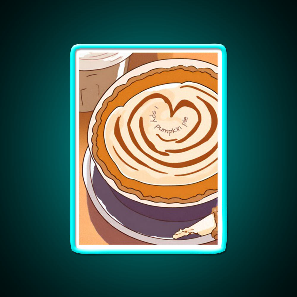 I Spy Pumpkin Pie Cafe Led Neon Sign Espresso Bar Art Rgb Color