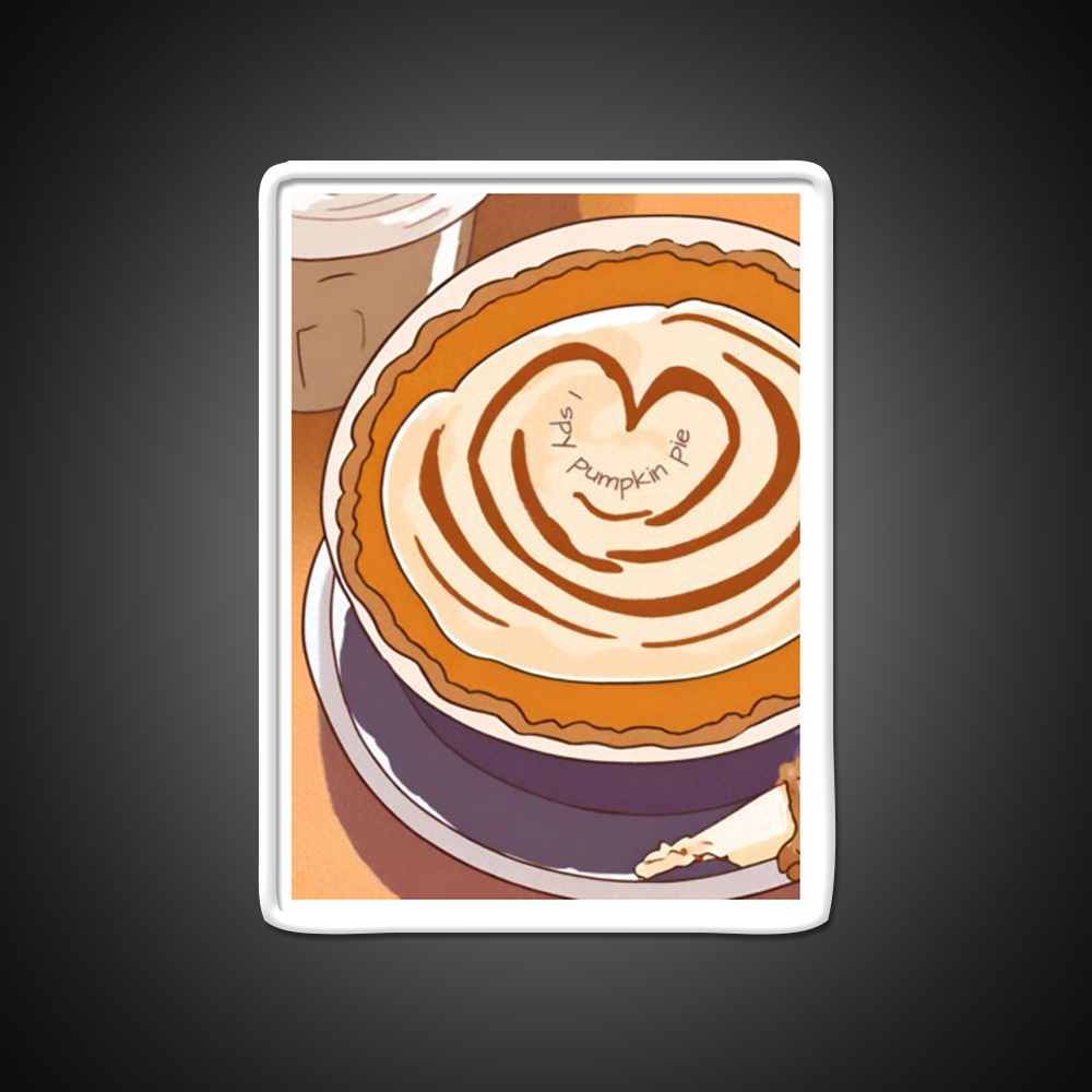 I Spy Pumpkin Pie Cafe Led Neon Sign Espresso Bar Art Rgb Color