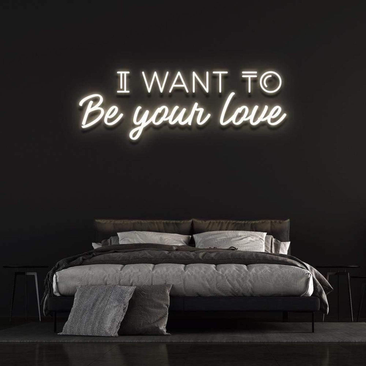 I Want To Be Your Love Yellow Led Neon Sign For Romantic Bedroom Decor | Shineneon