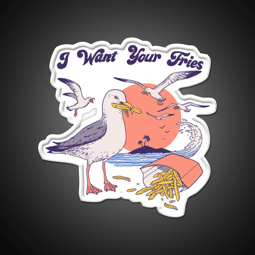 I Want Your Fries Snack Food Led Neon Sign Rgb Color - Shineneon