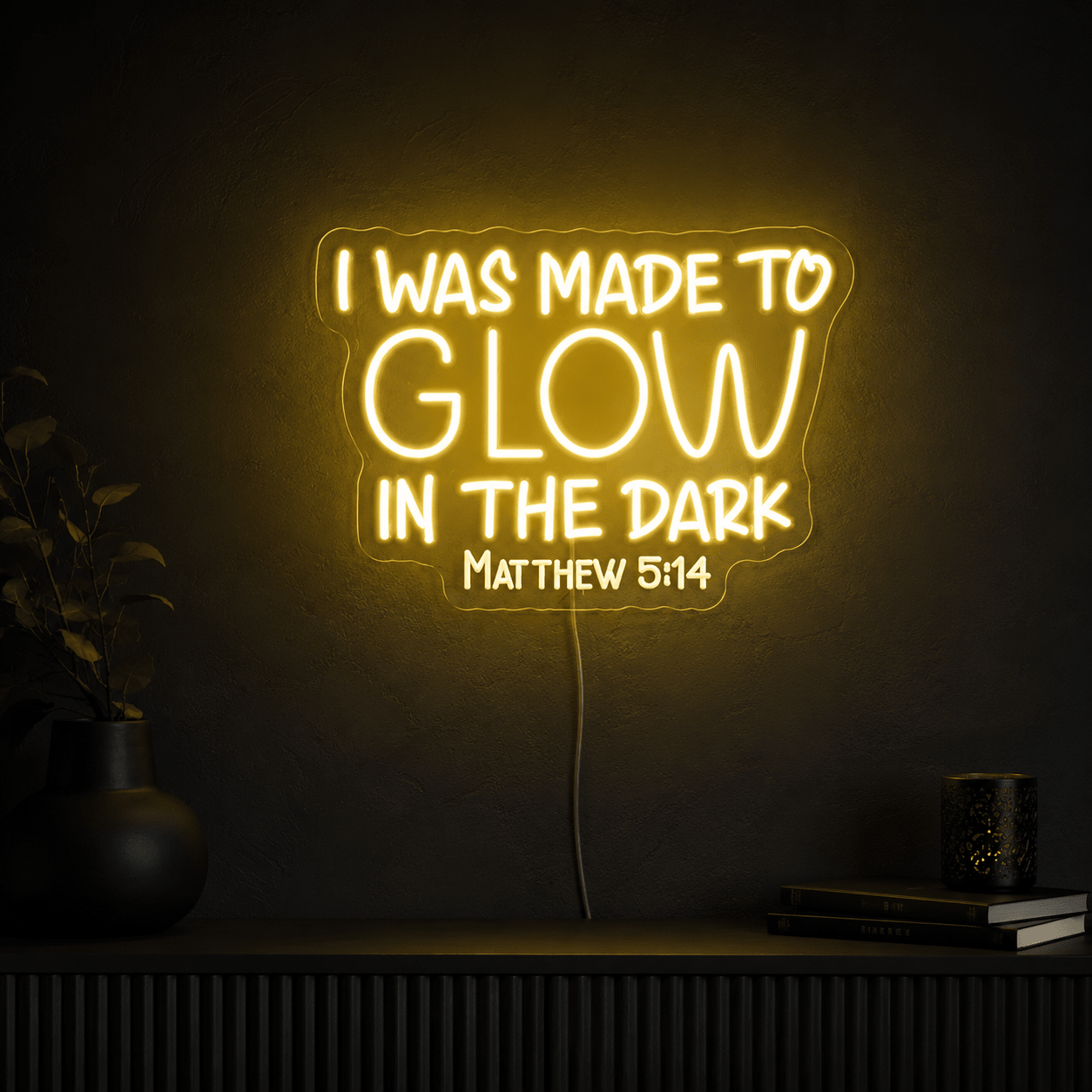 I Was Made To Glow Wall Decor LED Neon Sign - Shineneon
