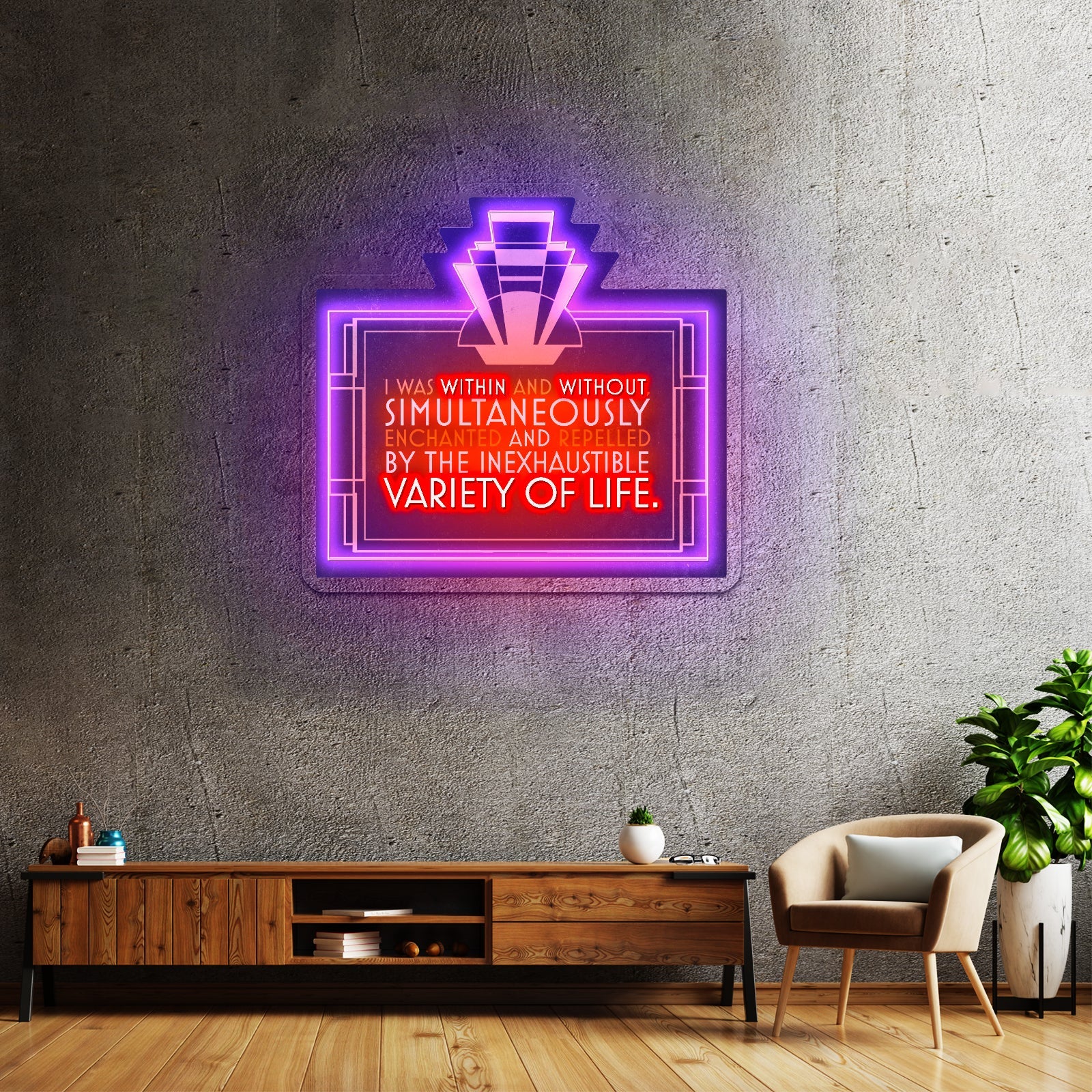 I Was Within And Without Simultaneously Enchanted Artwork Neon Sign Wall Art - Shineneon