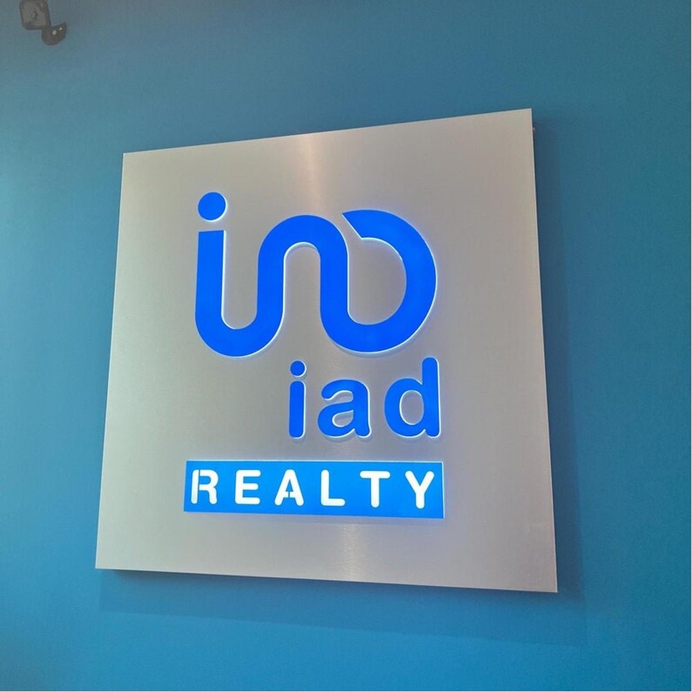 Iad Realty Acrylic Business Logo Sign - Shineneon