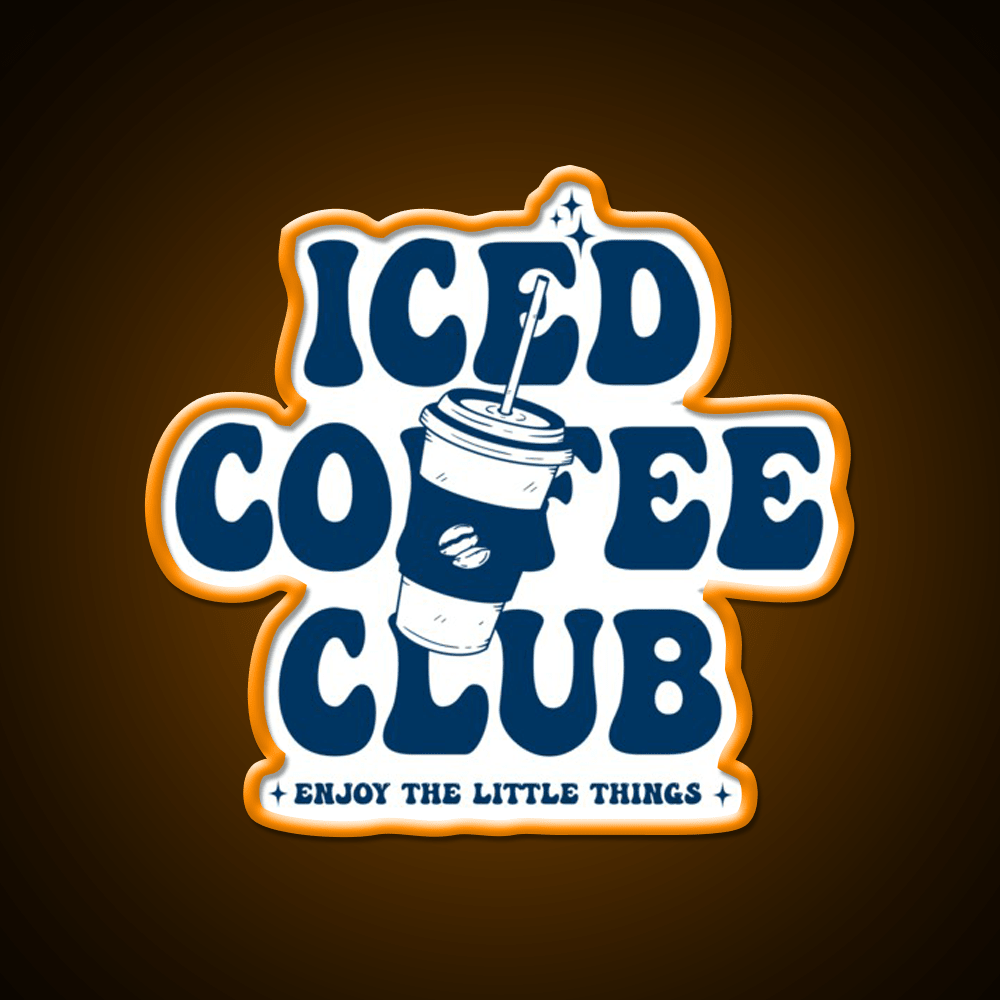 Ice Coffee Club Cafe Led Neon Sign Espresso Bar Art Rgb Color - Shineneon