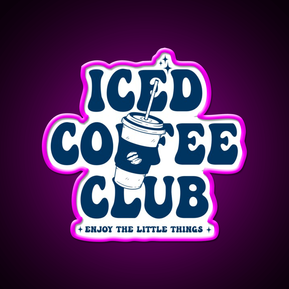 Ice Coffee Club Cafe Led Neon Sign Espresso Bar Art Rgb Color - Shineneon