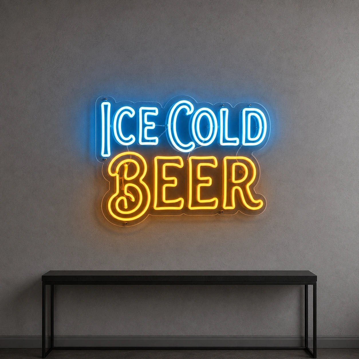 Ice Cold Beer LED Neon Sign Home Garage Wall Decoration - Shineneon