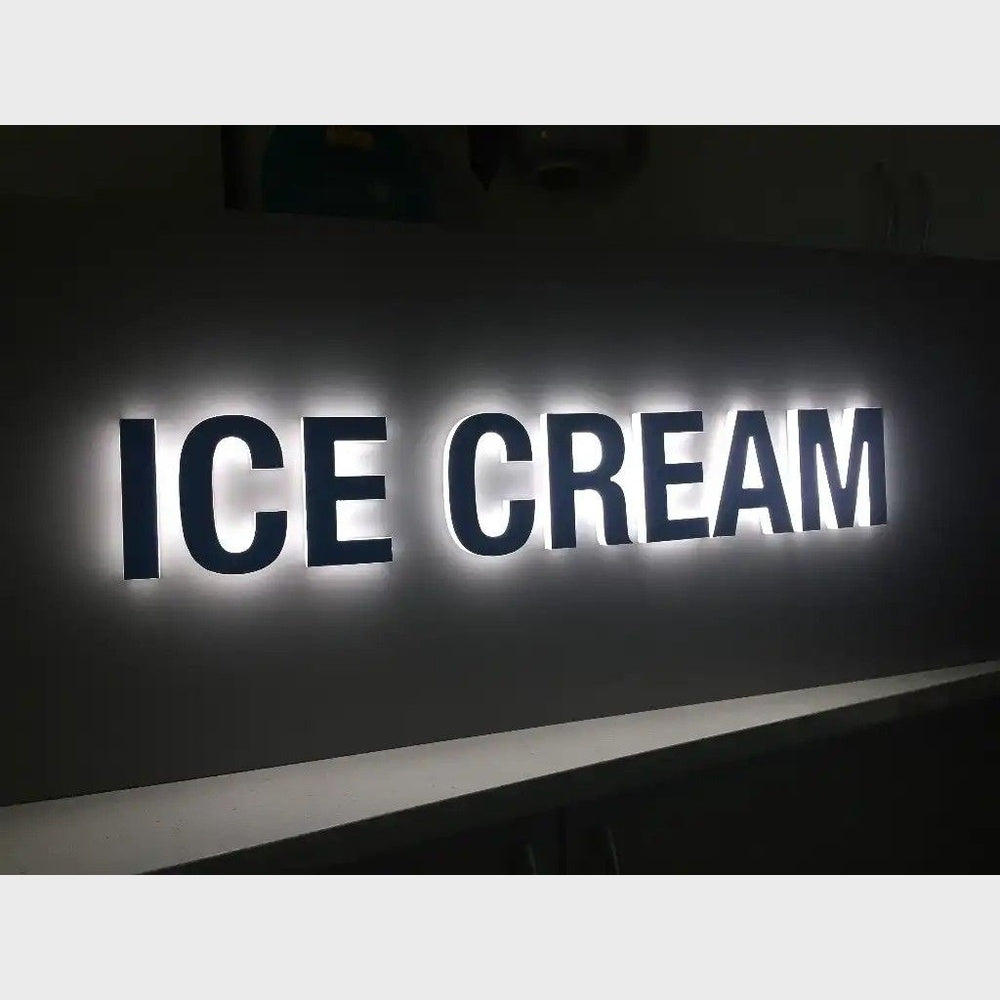 Ice Cream 3D Backlit Channel Letters Led Light Sign