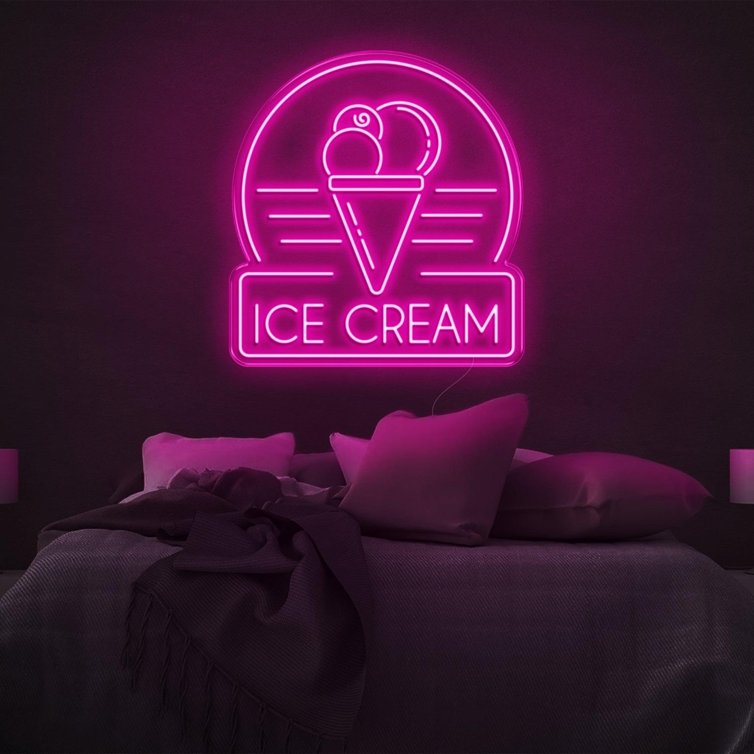 Ice Cream Bright Green Led Neon Sign For Bedroom And Shop Decor | Shineneon