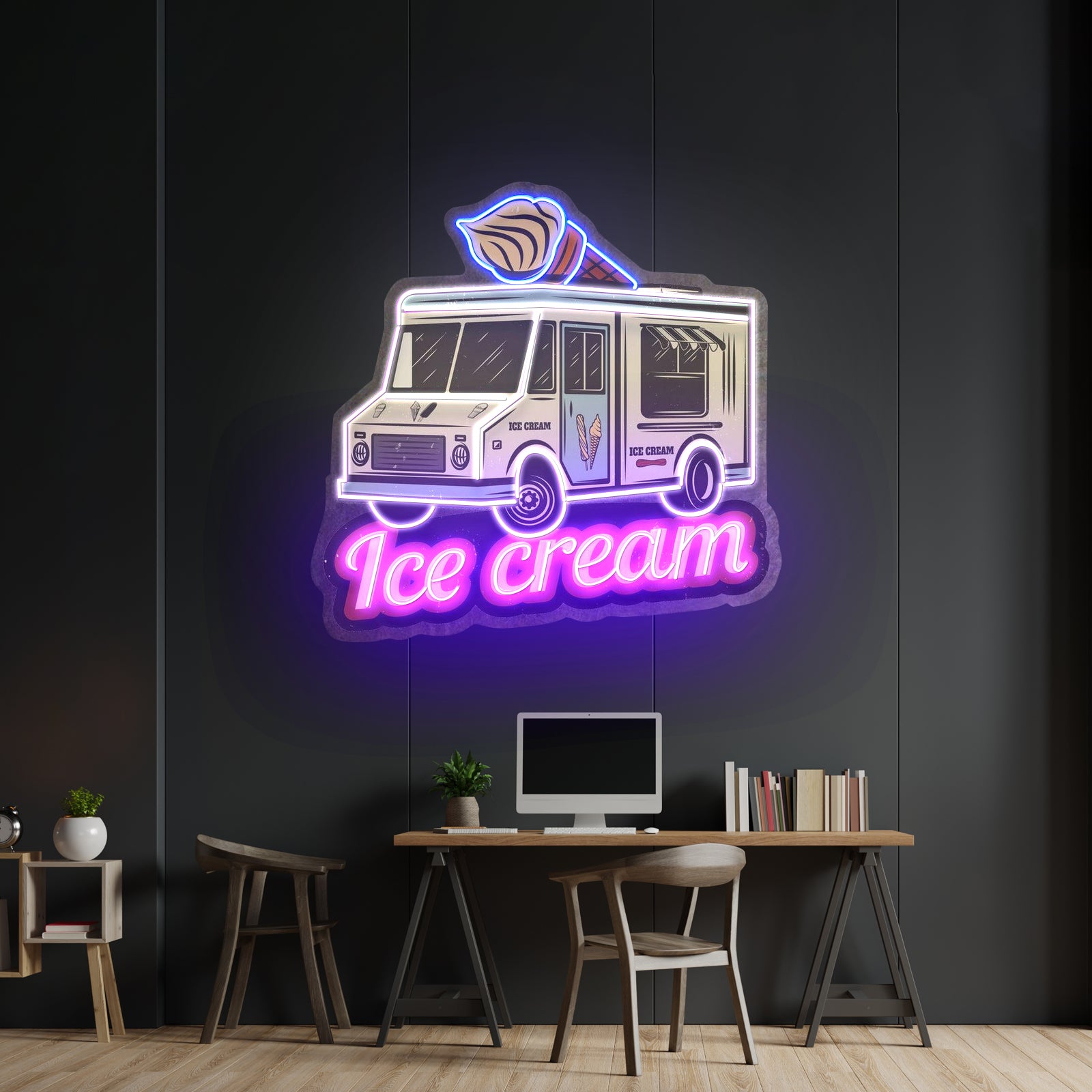 Ice Cream Bus Custom Led Signs Artwork For Sale
