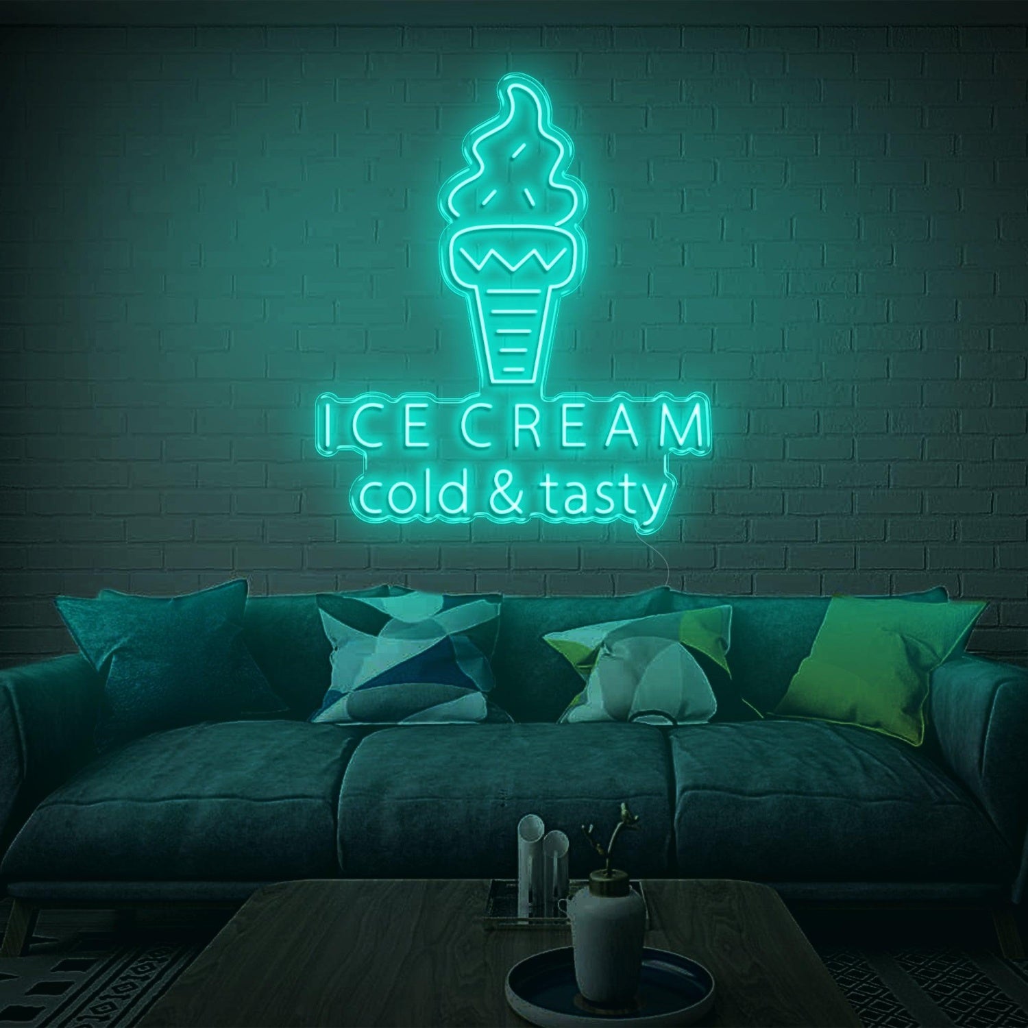 Ice Cream Cold Tasty White Led Neon Sign For Home Decor And Ice Cream Shop | Shineneon