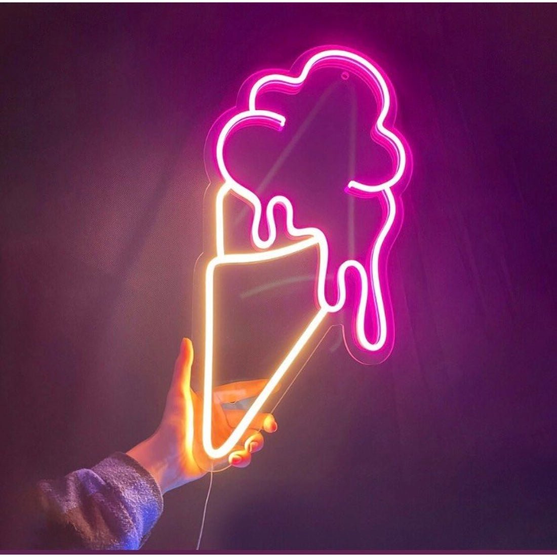 Ice Cream Cone Led Sign Business Neon Signs - Shineneon