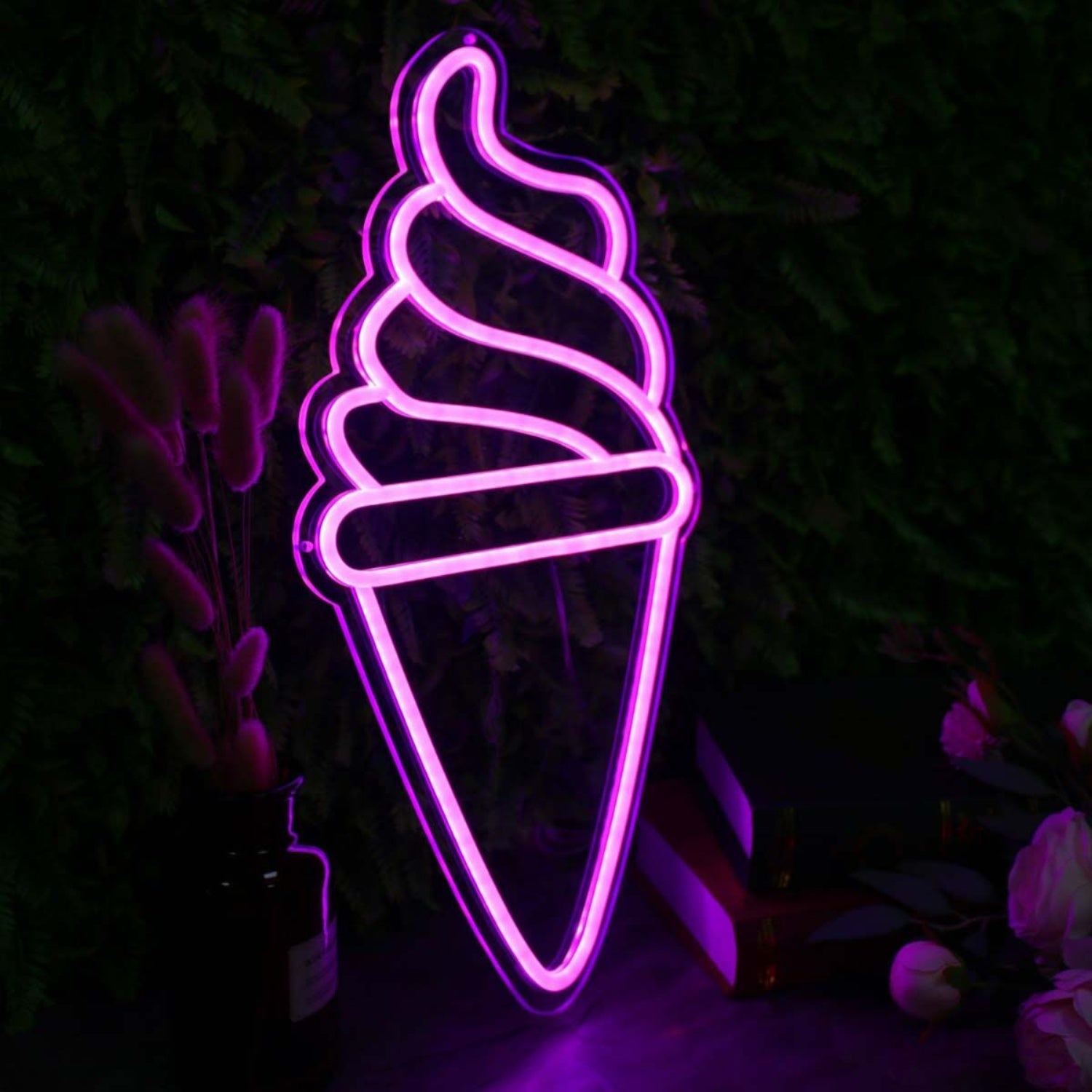 Ice Cream Cone Purple Led Neon Sign For Sweet And Fun Spaces | Shineneon